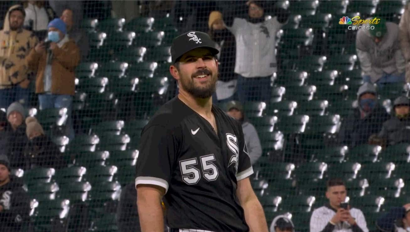 Carlos Rodon pitching for the 2021 Chicago White Sox