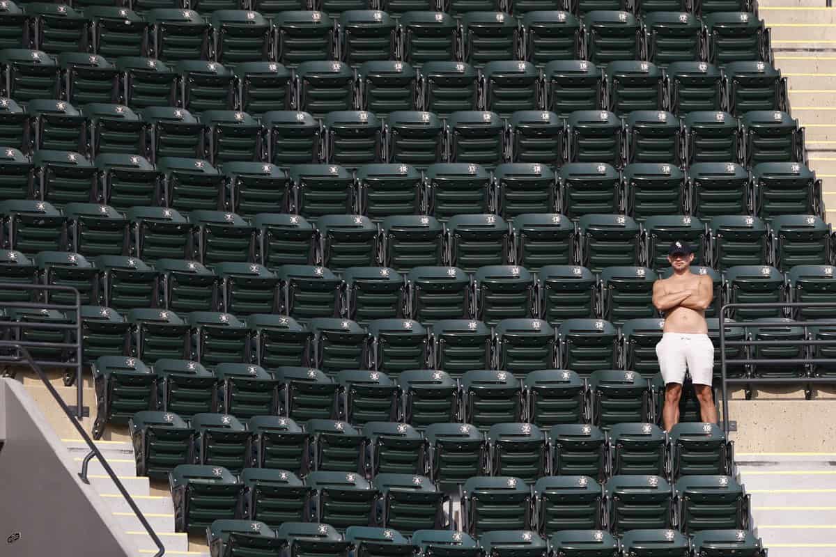 Lone White Sox fan at Guaranteed Rate Field