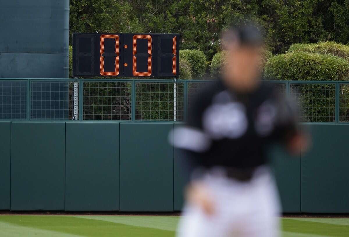 Pitch clock at Camelback Ranch