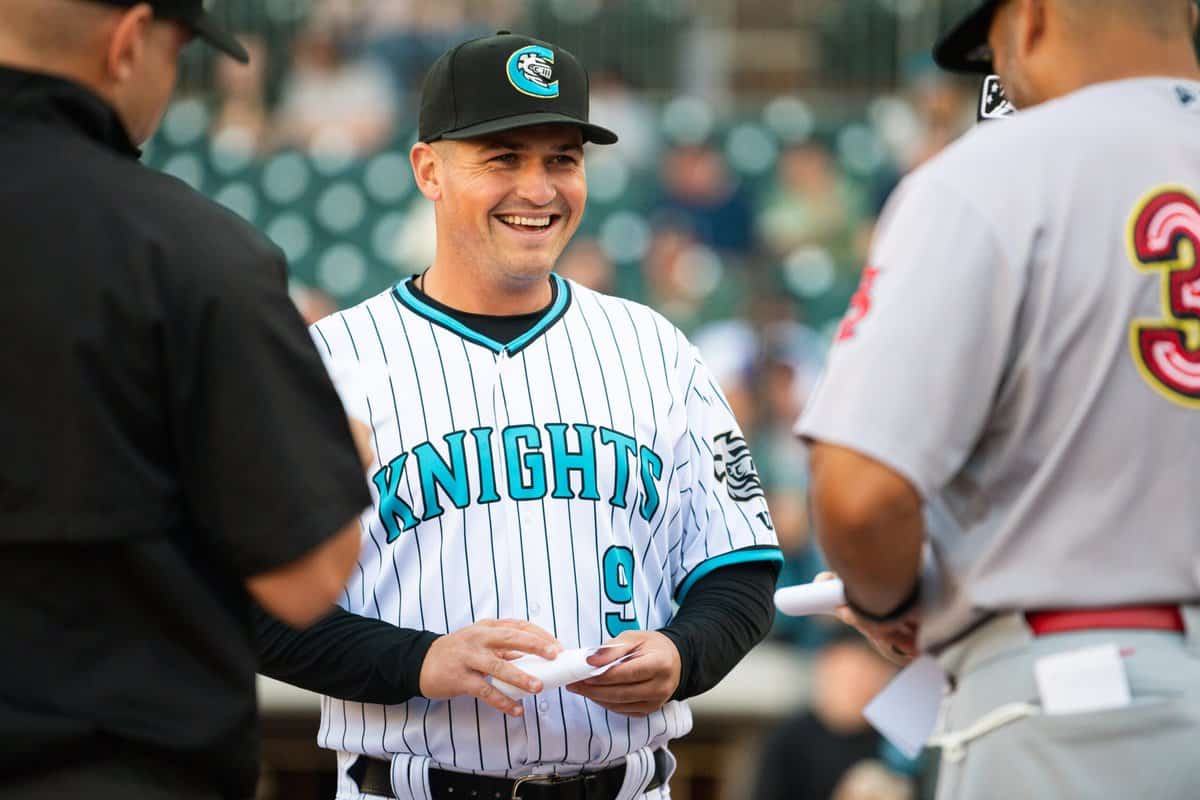 Charlotte Knights manager Justin Jirschele