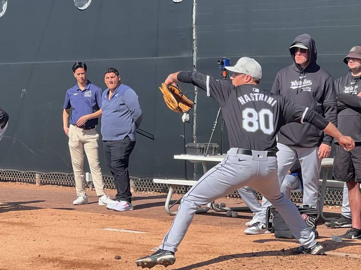 White Sox pitcher Nick Nastrini and Brian Bannister