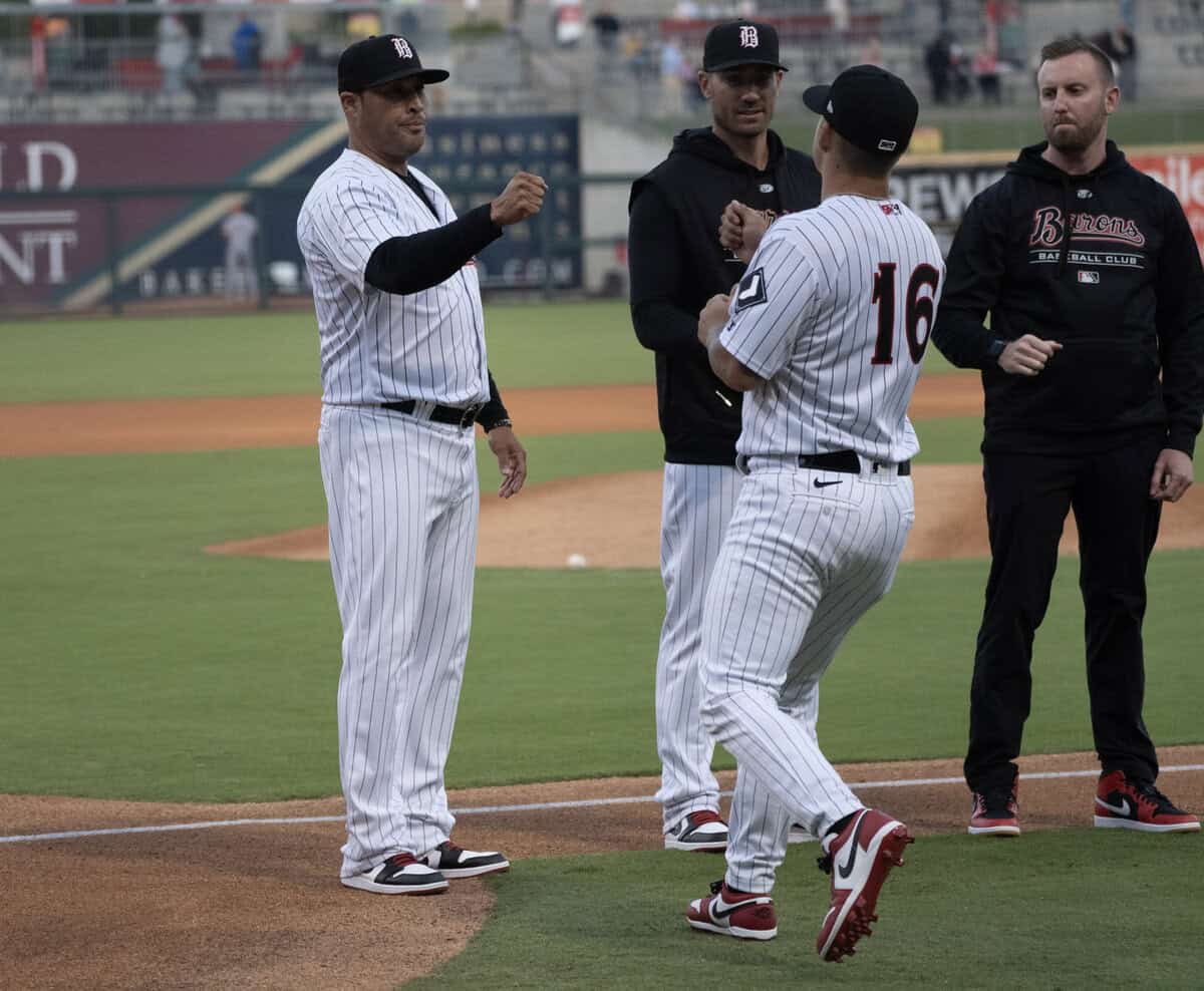 Former White Sox closer and current Birmingham Barons manager Sergio Santos