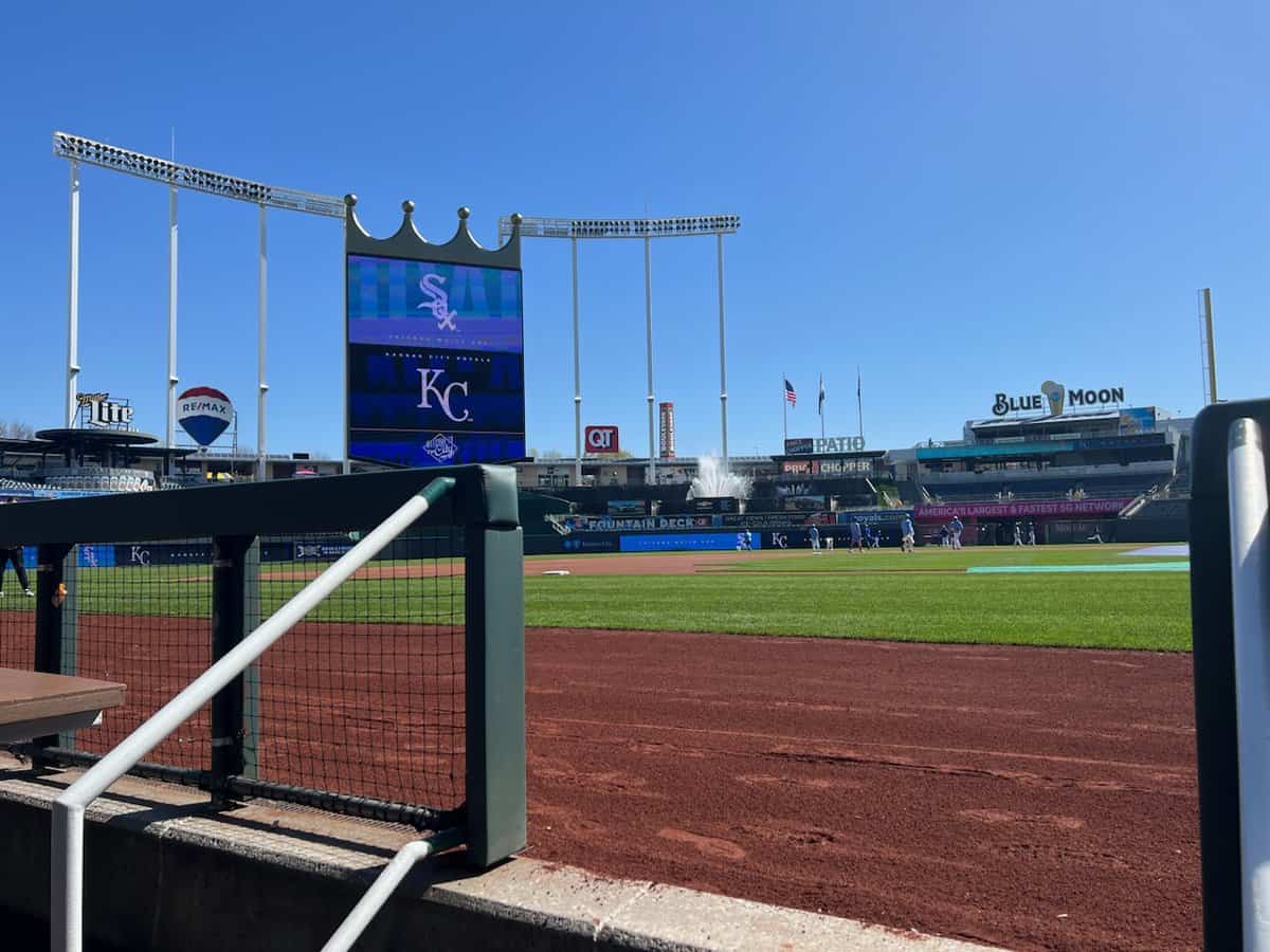 Kauffman Stadium - view from visiting team dugout