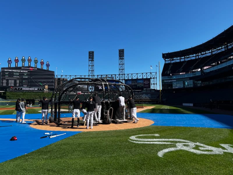 White Sox batting practice at Guaranteed Rate Field