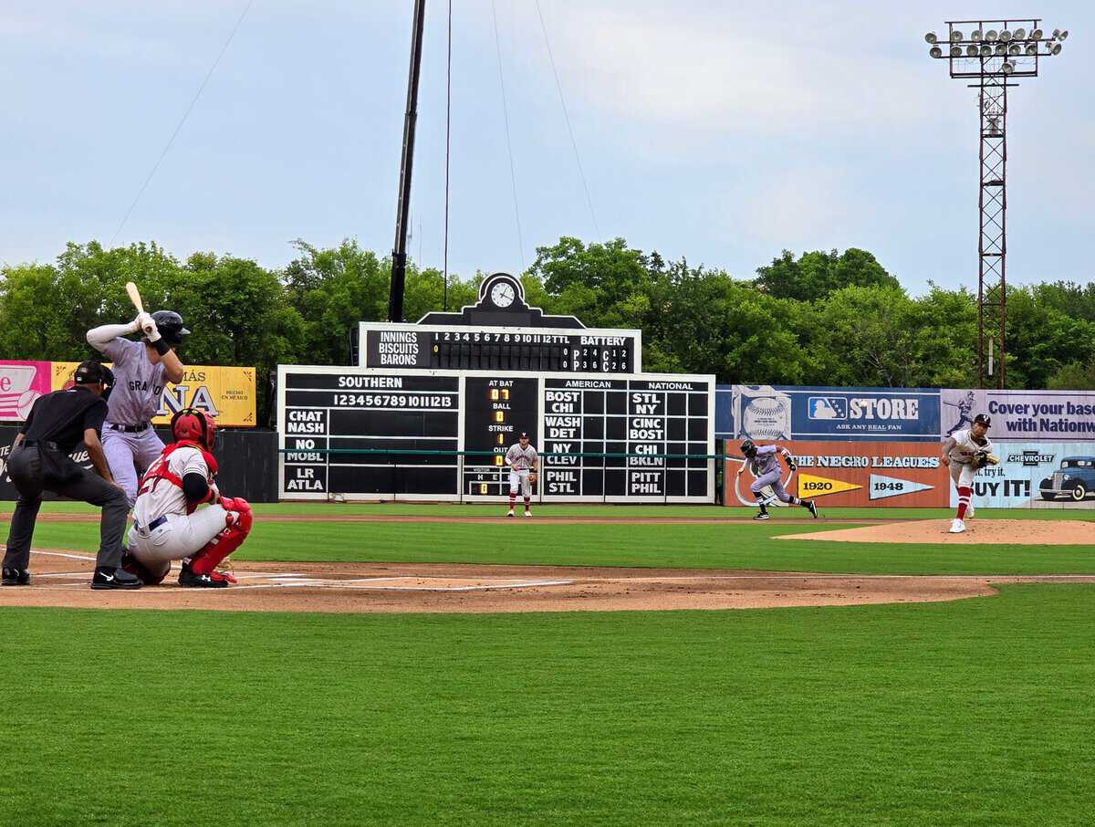 White Sox prospect Jairo Iriarte pitches at Rickwood Field in Birmingham