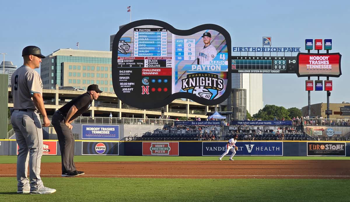 Scoreboard at First Horizon Park