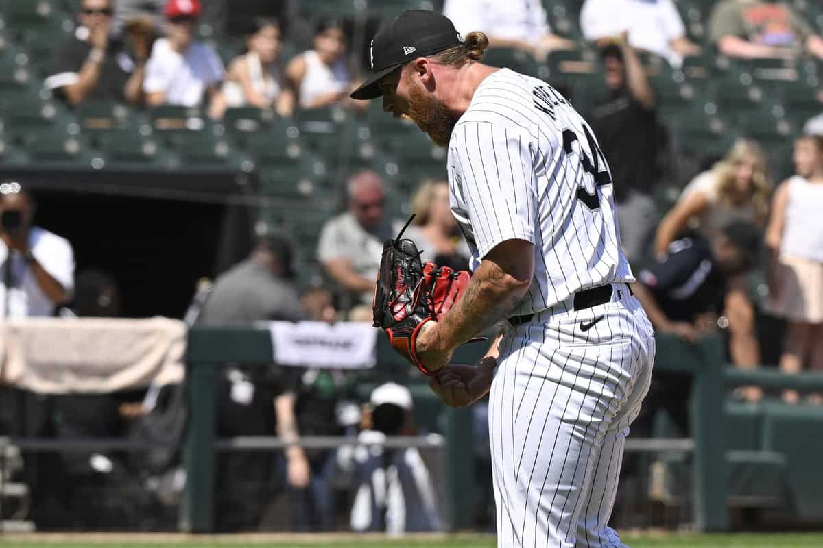 White Sox pitcher Michael Kopech after matching Sloppy Thurston with an immaculate inning