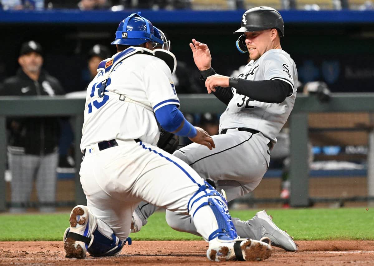 White Sox vs. Royals: Gavin Sheets thrown out at home plate