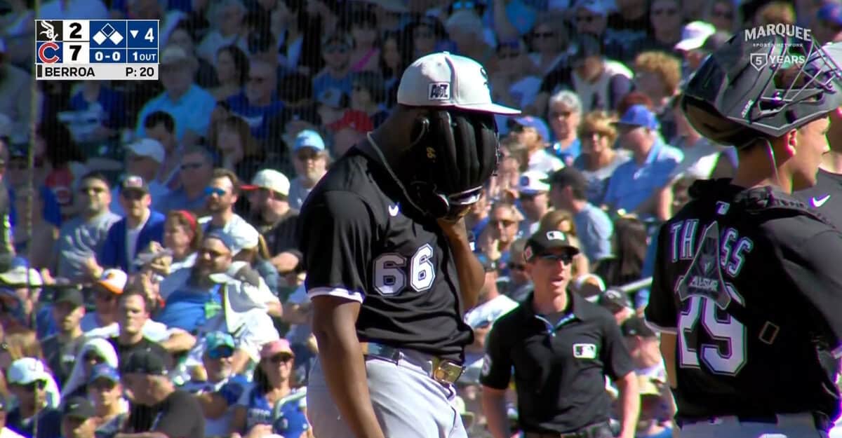 White Sox pitcher Prelander Berroa