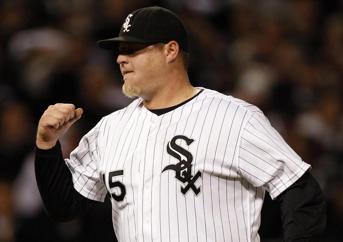 White Sox pitcher Bobby Jenks in 2008