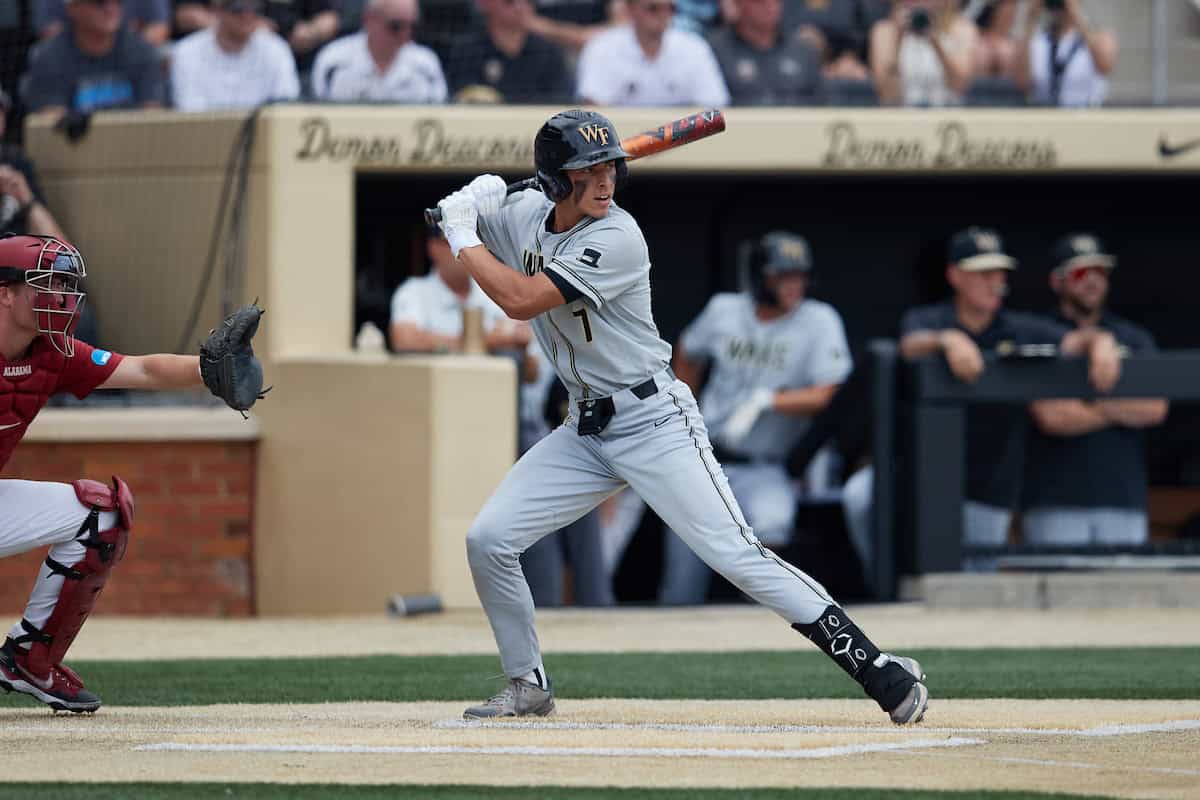 Wake Forest shortstop Marek Houstopn