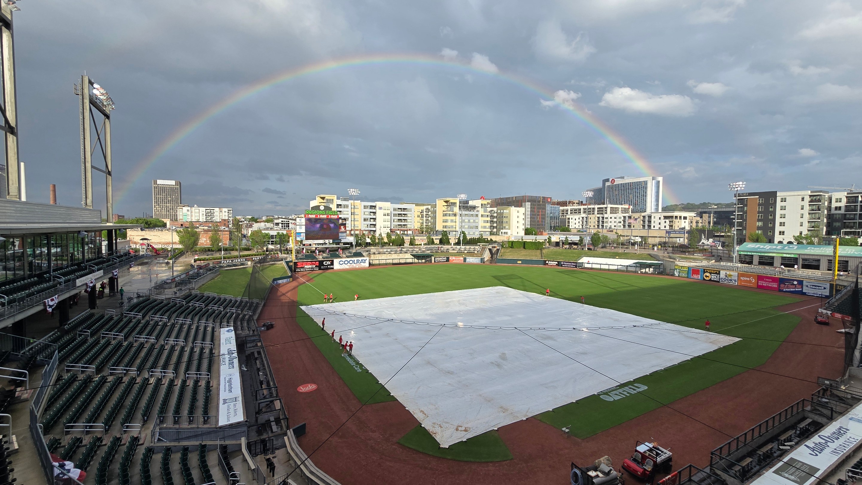 Rainbow over Regions Field