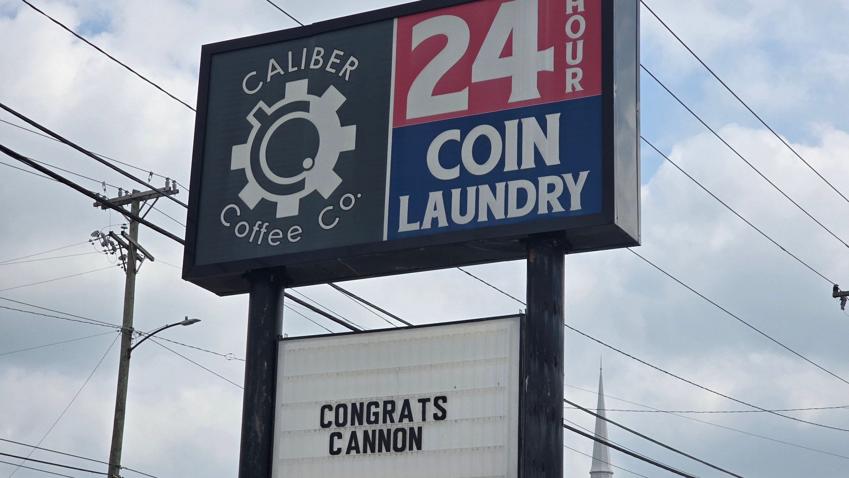 Congrats Cannon sign