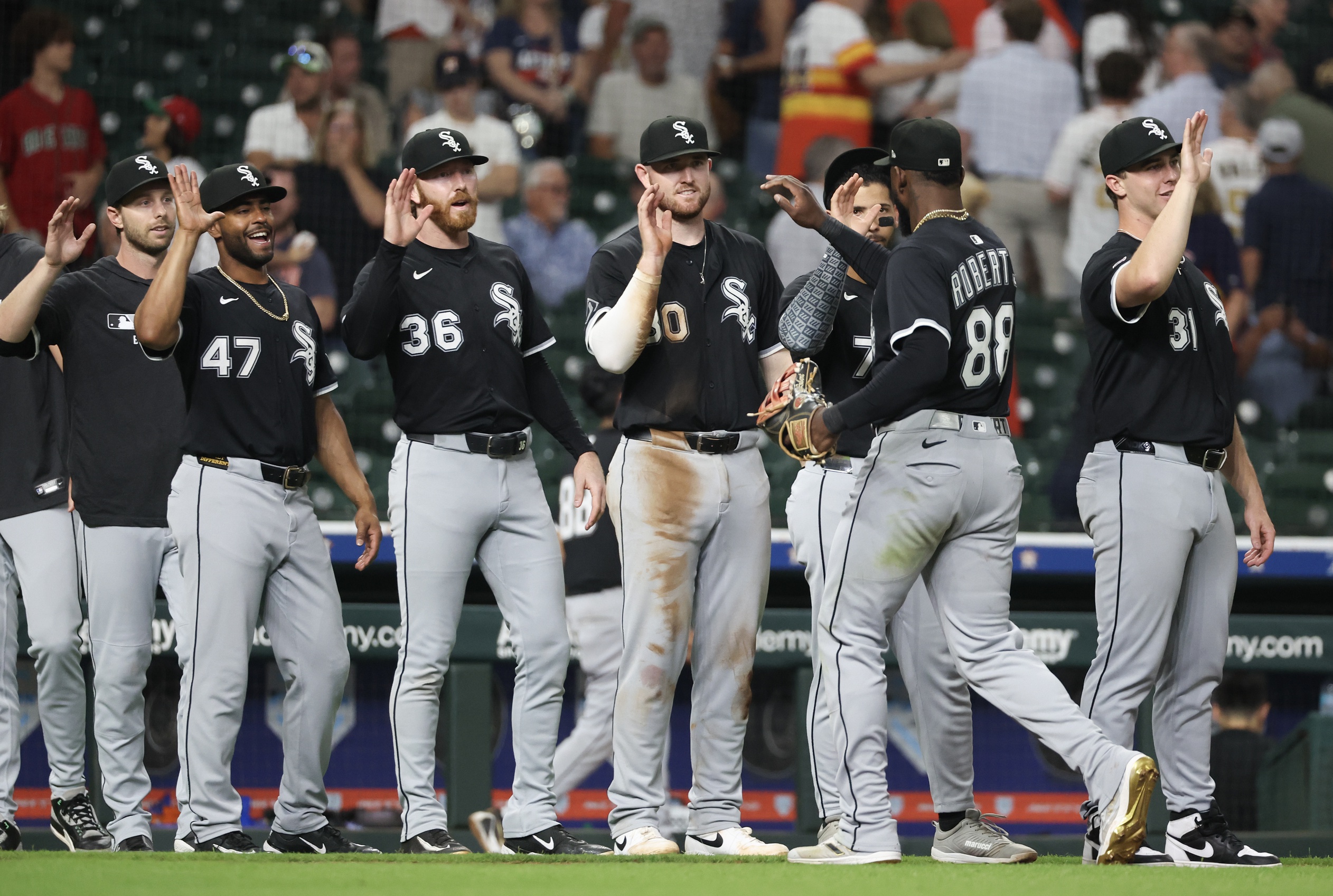 Grant Taylor in White Sox celebration