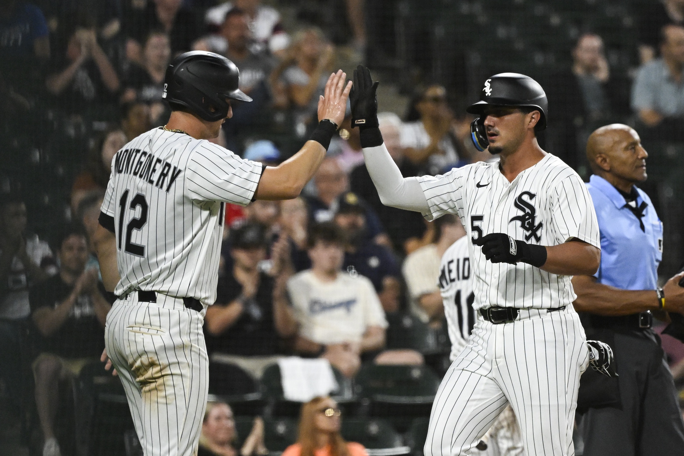 Josh Rojas and Colson Montgomery of the White Sox