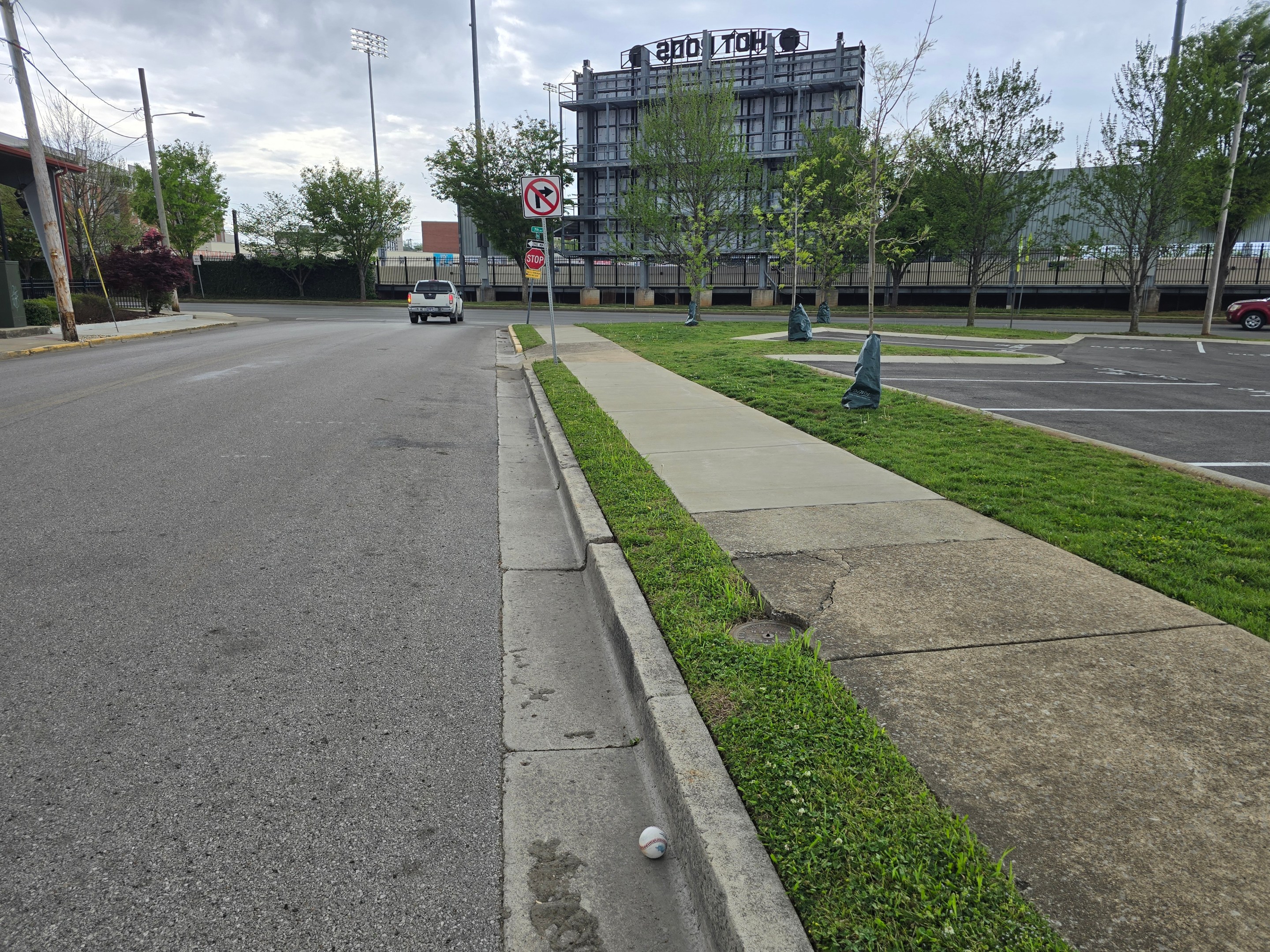 Baseball on street
