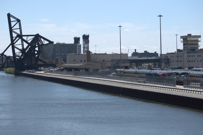 The 14th Street Amtrak rail yard that Capital Shore Partners have entered an agreement to purchase. (Photo by Josh Nelson, Sox Machine)