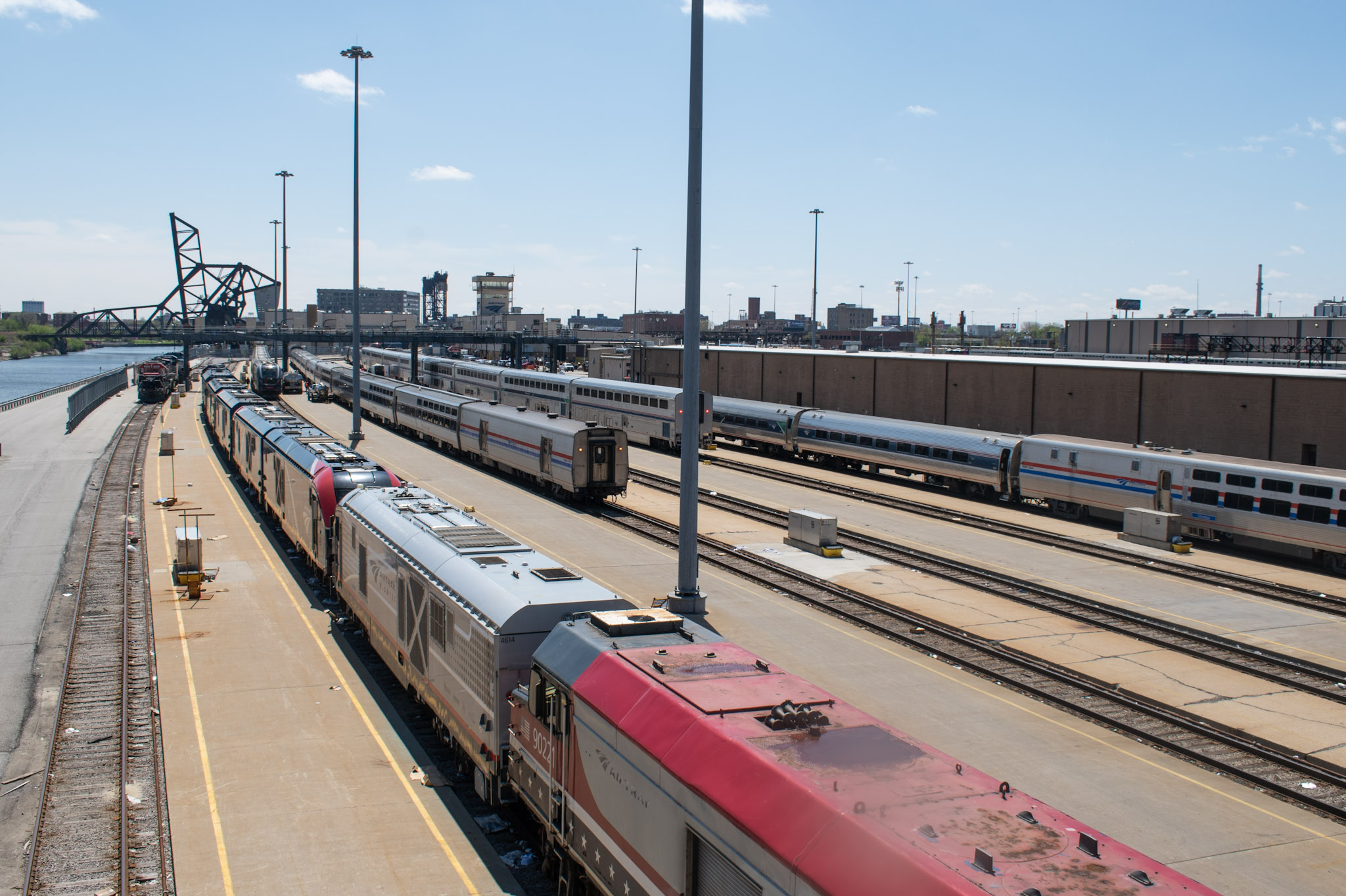 Amtrak rail yard in Chicago
