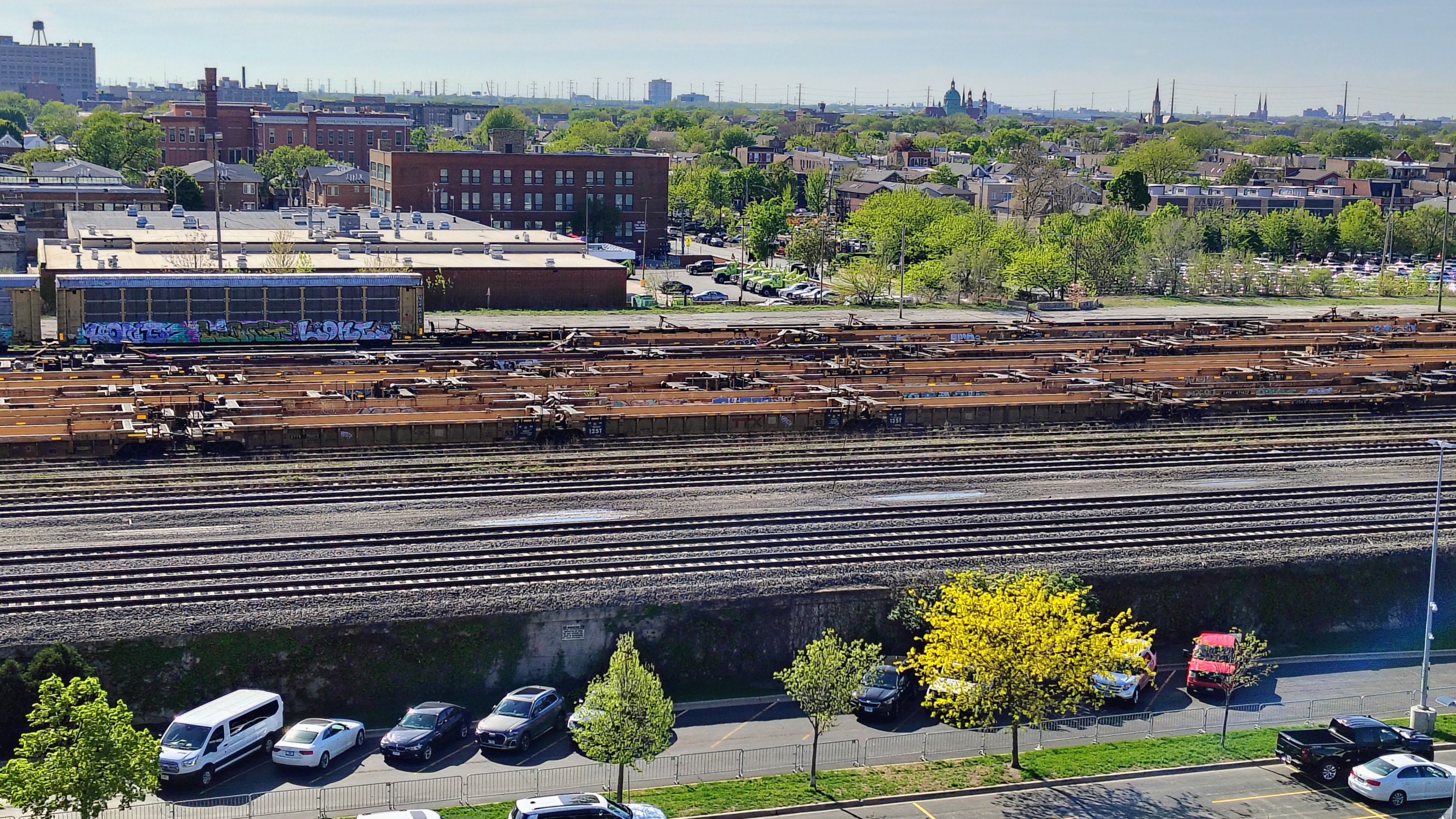Union Pacific rail yard that's been targeted for purchase by Amtrak, located directly west of Rate Field. (Photo by Josh Nelson, Sox Machine)