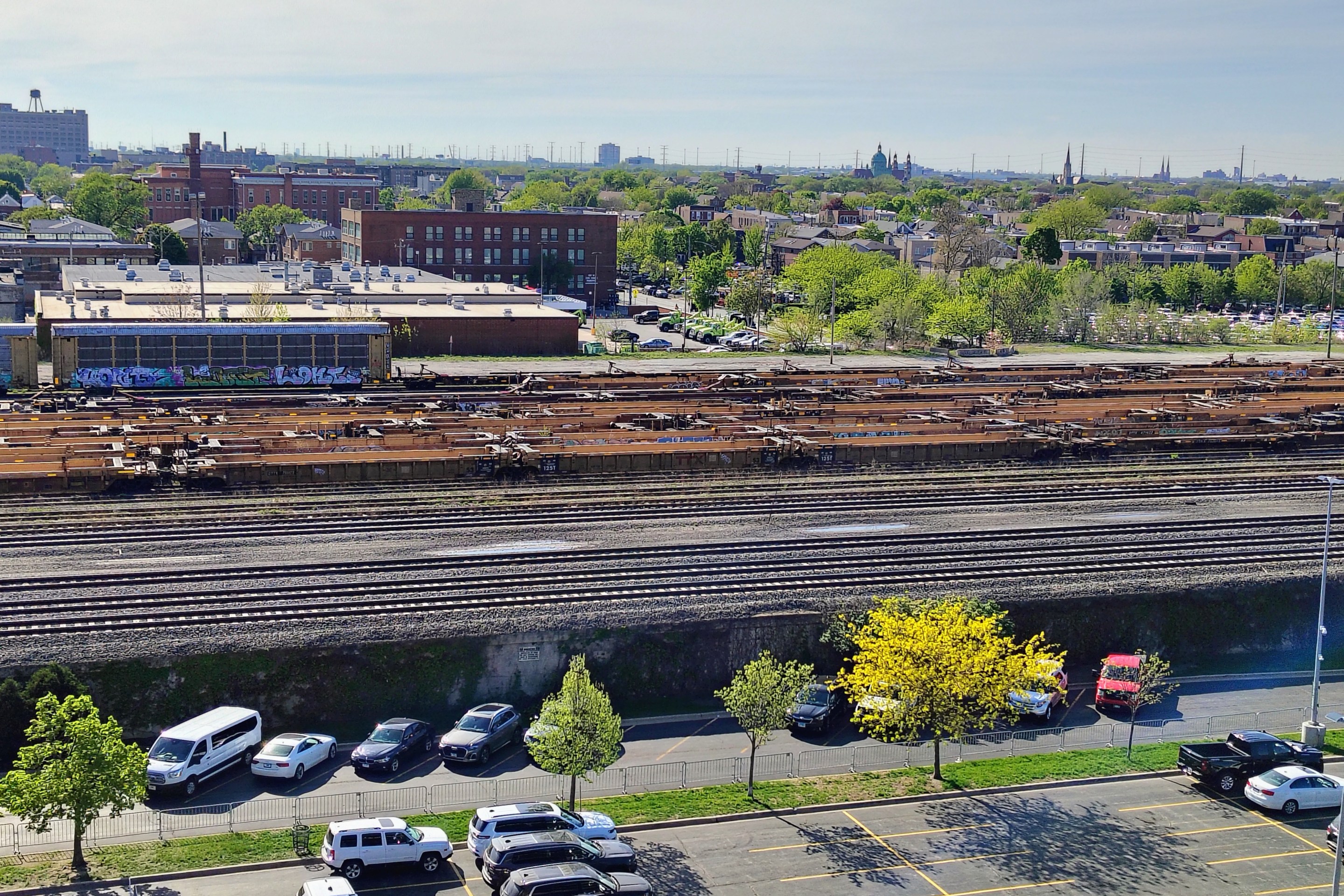Union Pacific rail yard that's been targeted for purchase by Amtrak, located directly west of Rate Field. (Photo by Josh Nelson, Sox Machine)