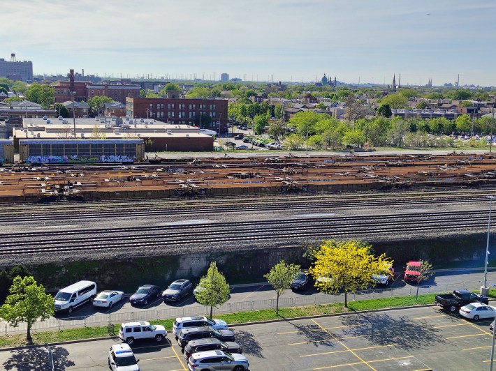 Union Pacific rail yard that's been targeted for purchase by Amtrak, located directly west of Rate Field. (Photo by Josh Nelson, Sox Machine)