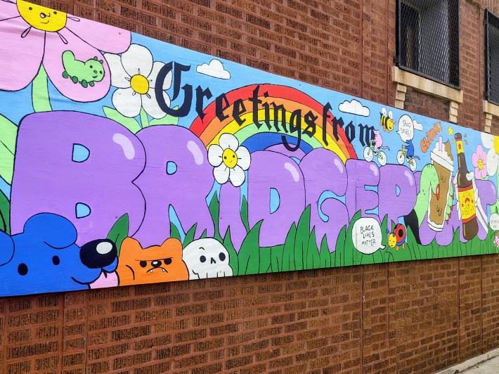 Greetings from Bridgeport mural outside of the Jackalope cafe in Chicago's Bridgeport neighborhood (Photo by Josh Nelson, Sox Machine)