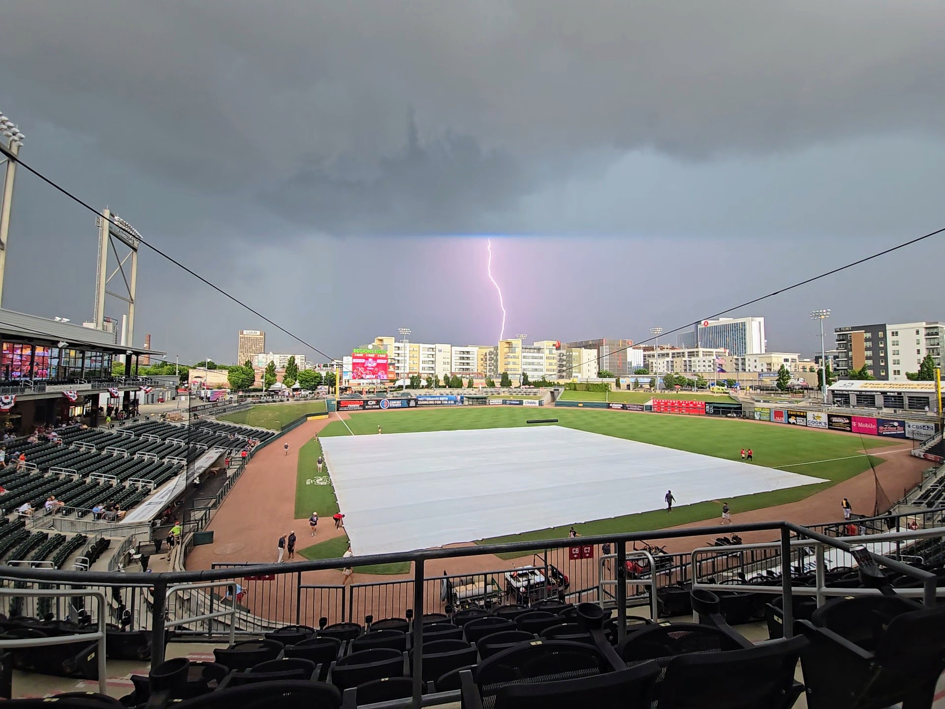 Lightning over Regions Field
