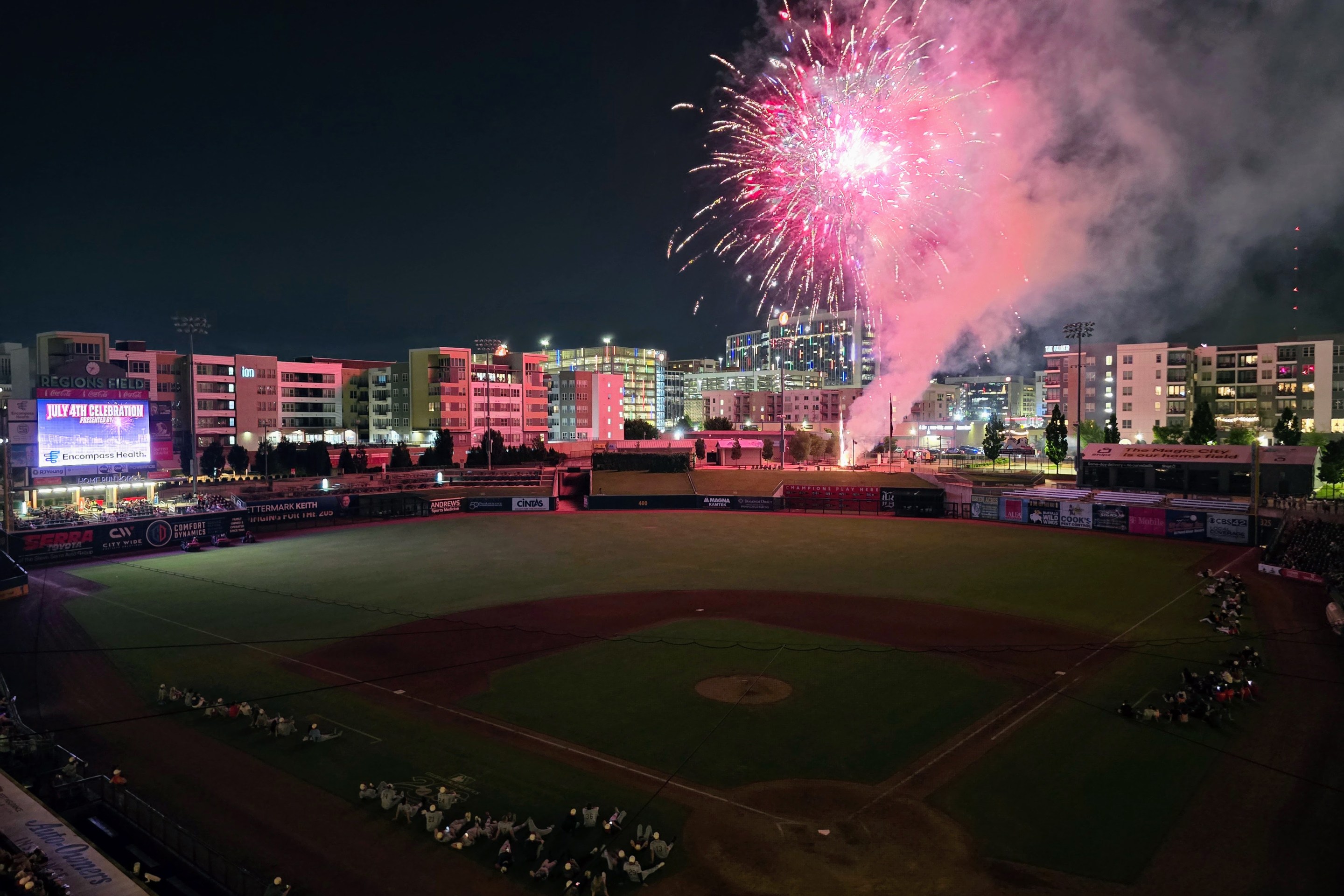 Fireworks at Regions Field