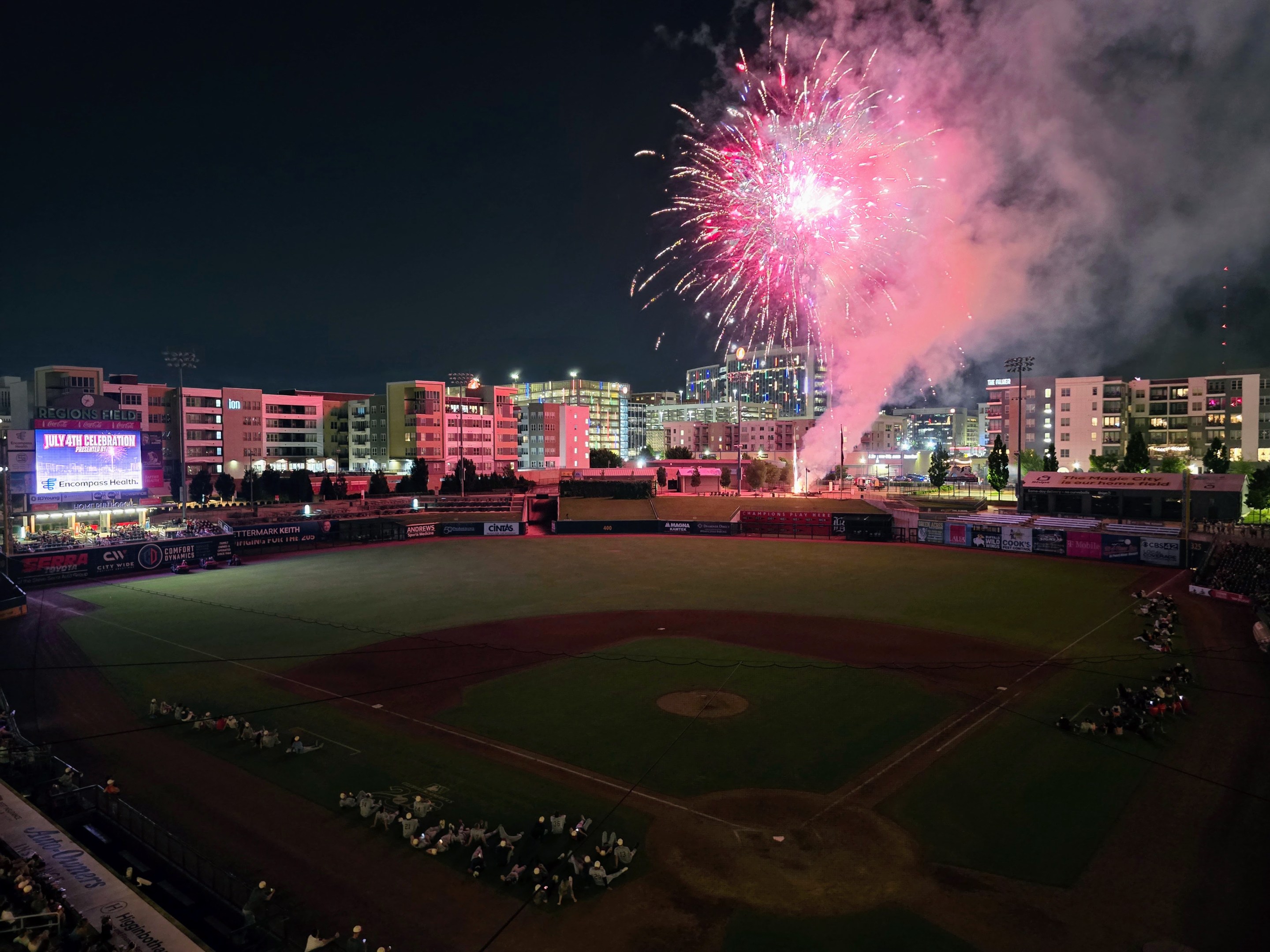 Fireworks at Regions Field