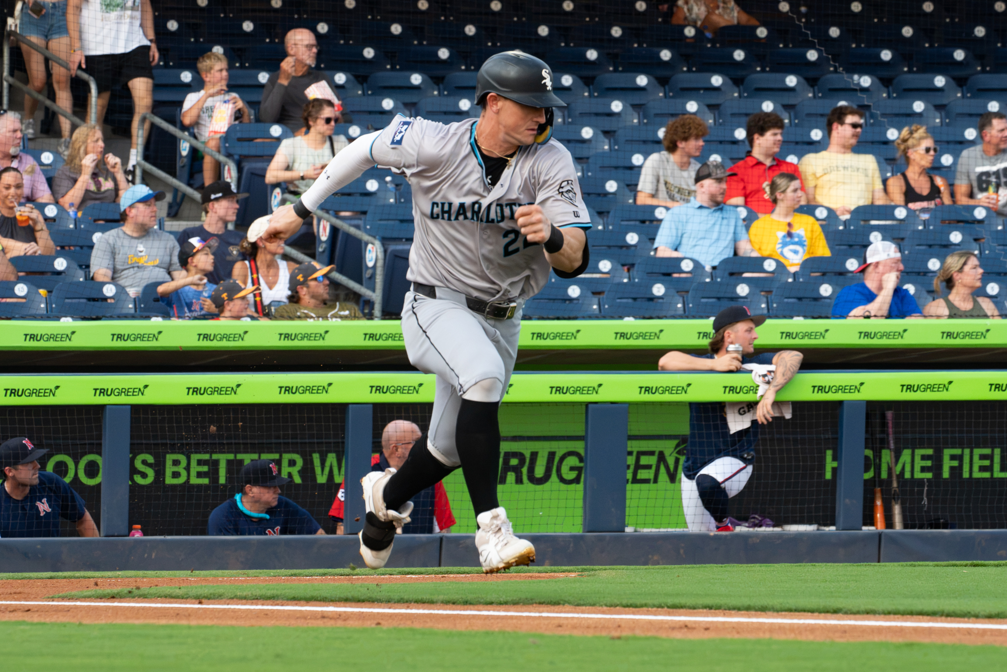 Austin Hays of the White Sox on a rehab stint