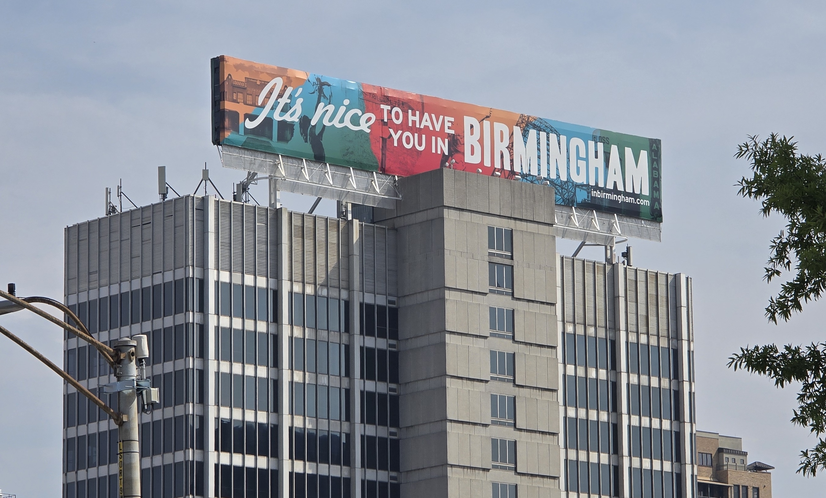 It's nice to have you in Birmingham sign