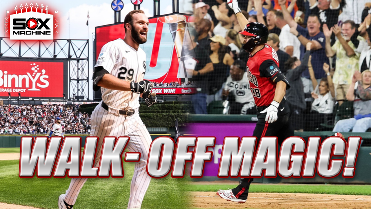 Sox Machine podcast thumbnail displaying Tristan Peters and Jake Rogers walk-off home runs