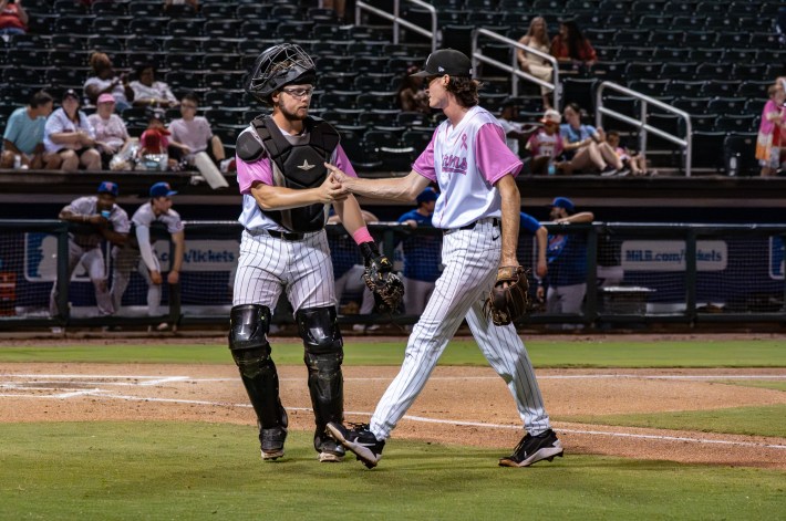 White Sox catching prospect Grant Magill with Dylan Cumming