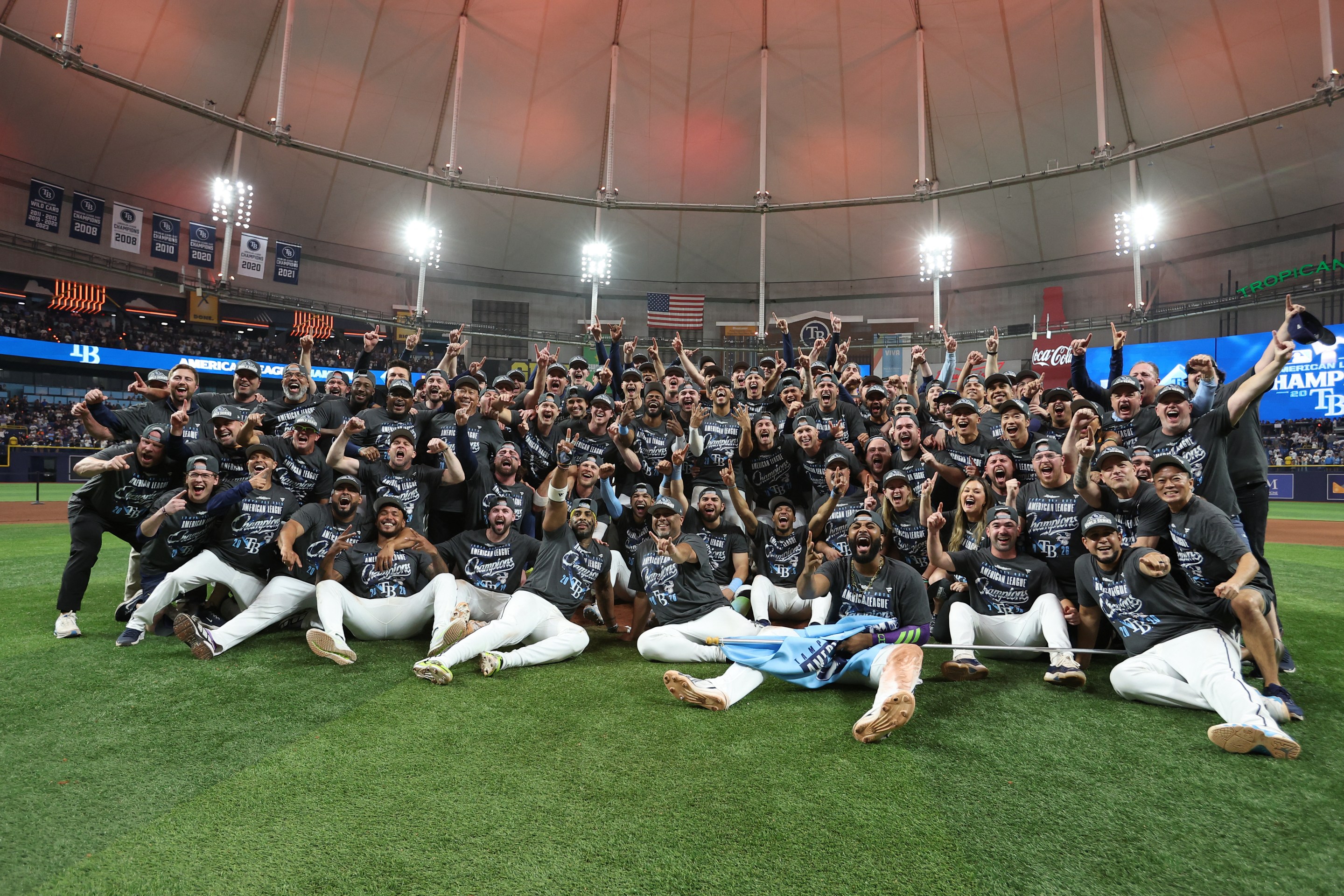 Tampa Bay Rays celebrate AL pennant